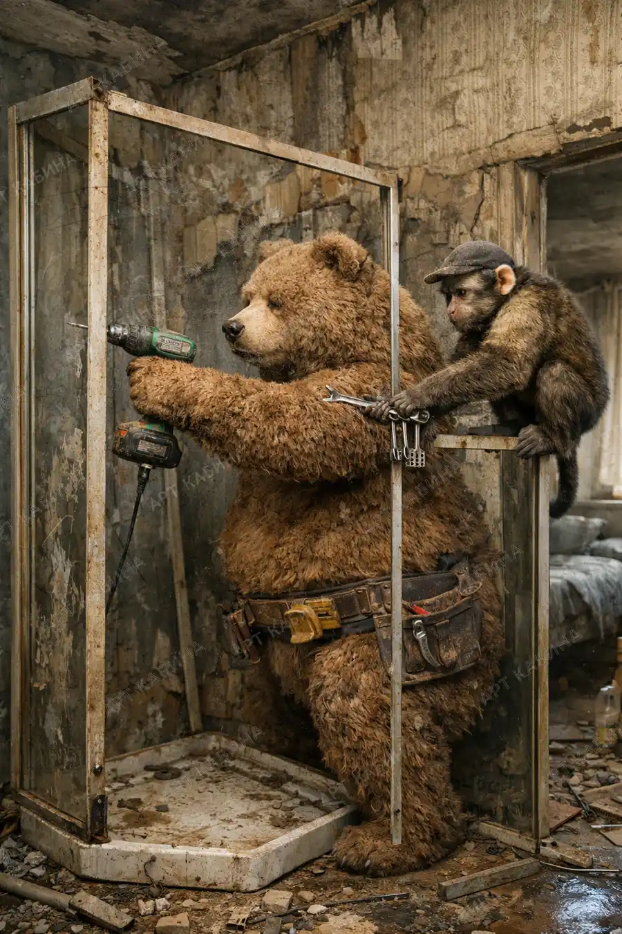 Демонтаж душевой кабины